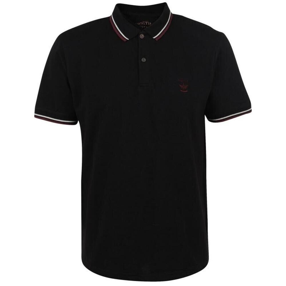 Firetrap Mens Lazer Polo Shirt Black Red Sz. 4XL